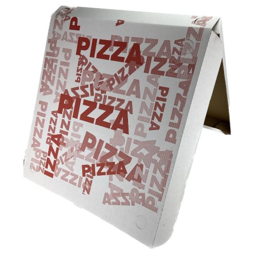 Pizza doboz 50 cm fehér  - szögletes sarkú - Enjoy