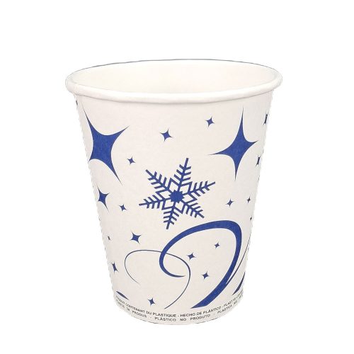 Karácsonyi papírpohár, fehér 2 dl - 8oz - Snowflakes